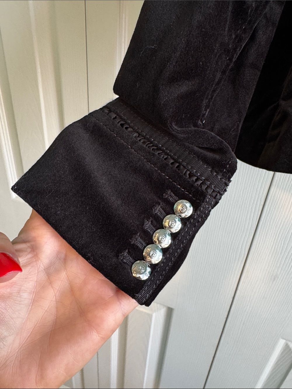 White House Black Market Velvet Fitted Blazer - Picture 10 of 10